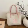 Nova bolsa de mão da moda para mulheres, coleção de verão 2026: bolsa de ombro de praia da moda, bolsa transversal estilosa e bolsa de braço trançada