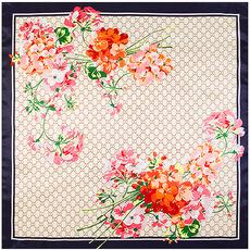 Mai Tong lenço de seda 90cm * 90cm novo estilo cachecol G letra flor senhoras imitação de seda cachecol grande quadrado