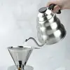 Fabricante Atacadista Amazon Transfronteiriço Cafeteira de Aço Inoxidável 304 com Bico Fino, Panela Nuvem Doméstica para Exterior, Estilo Outdoor