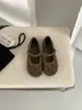 Novos sapatos Mary Jane de pelo sintético estilo coreano com tiras de bolinhas, coleção outono/inverno 2026, sapatilhas de bico fino