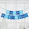 Bandeira de Feliz Aniversário Cauda de Peixe Dourada Decoração de Festa de Feliz Aniversário Guirlanda de Feliz Aniversário