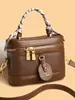 Bolso Caja Color Block Vintage Nuevo 2026 para Mujer, Bolso Cruzado, Bolso de Mano, Diseño de Nicho, Popular Bolso de Hombro de Cuero Patchwork