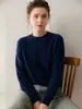 26 Nuevo Jersey de Punto de Cachemira Rojo Otoño/Invierno, Camiseta Base de Cuello Redondo para Mujer de Manga Larga, Versátil, Suave, Agradable para la Piel y Cálido