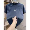 Nova Camiseta Bordada Masculina 2026 Verão Casual Tendência Legal Gola Redonda Secagem Rápida Esportiva Manga Curta