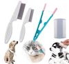 En stock, venta al por mayor, peine para mascotas, peine de plástico para gatos y perros, peine de dientes densos, peine de aguja, peine para eliminar pulgas de gatos, peine para saltar.