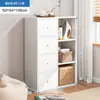 Gabinete pequeño de almacenamiento Gabinete de almacenamiento de pared para sala de estar, dormitorio con puerta Gabinete de pared pequeño y estrecho Estante de almacenamiento de piso