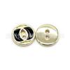 Botón de camisa metálico ojo de pez de dos ojos Hengchuang de 11.5 mm, botón de aleación de zinc para camisa, botón de dos agujeros con aceite de punto, venta al por mayor.
