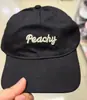 Gorras de Pareja para Mujer, Moda Estilo Coreano Gorra de Béisbol Bordada en Inglés 3D Color Melocotón, Gorra de Pico de Pato Lavada Versátil Casual