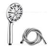 Ducha Ducha Transfronteriza Juego de Ducha Americano de 7 Velocidades Multifuncional Ducha de Mano Cabezal de Ducha Lluvia Presurizada Baño Cabeza Esponjosa
