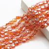 En stock, colgante de cristal de color galvanizado con forma de agujero medio cuadrado oblicuo de 12 mm, accesorios para el cabello DIY, cadena para teléfono móvil, material de cristal