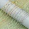 Corrente Estendida Galvanizada em Ouro Verdadeiro 18K Corrente em Espiral Acessórios para Colar DIY Corrente Torcida Ajustável Pacote de 3 m