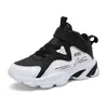 Zapatos Deportivos para Niños Transfronterizos Niños Otoño Nuevo Cuero Impermeables Medianos y Grandes Niños Resistentes al Desgaste Zapatos de Baloncesto