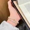 Pulseira Estrela Cadente Cintilante de Zircônia da Moda para Mulheres, Pulseira Raquete de Tênis, Sensação de Luxo Leve de Alta Qualidade, Empilhável com Fileira de Diamantes