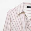 Diseño Adornado Tops de Primavera Casual Camisas Nuevas Sueltas Bolsillos Nicho de Comercio Exterior Rayado Moda Estilo Largo