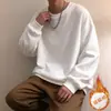 Coleção Primavera/Outono 2026: Moletom Oversized com Gola Redonda para Homens, Novo Estilo Primavera/Outono, Blusa de Manga Longa Lisa para Casais