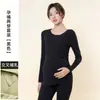 Ropa de maternidad, ropa de otoño y pantalones, traje térmico cálido para lactancia, talla grande holgada, forrado de forro polar, ropa de casa engrosada, pijamas, ropa de invierno