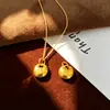 Collar Grueso Dorado Estilo Antiguo Fu para Mujer, Alta Retención de Color, Colgante de Cadena para Clavícula Ins, Mismo Estilo de Tiktok, Joyería Directa de Fábrica