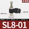 Conector Rápido Pneumático Branco Sl Válvula Borboleta Válvula de Controle de Velocidade Cilindro Sl4/6/8/10/12 M5-01 Ajustável 02