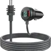 Cargador de Coche Digital Popular de Cuarta Generación de Amazon 30V Cable de Alimentación Impermeable Cargador Multifuncional Tres en Uno