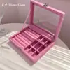 Caja de Almacenamiento de Joyería de Terciopelo Pequeña Multifuncional Bandeja de Almacenamiento para Collares Anillos Exhibidor de Joyas para Pendientes Caja de Joyería a Prueba de Polvo
