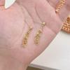 Pendientes de Borla con Cadena Corta Dorada Estilo Coreano para Mujer con Pasador de Plata Diseño Versátil para el Trabajo Pendientes de Cadena de Labios