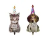 Globos de Gato y Perro de Dibujos Animados de Cumpleaños Transfronterizos Arreglo de Globos para el Primer Cumpleaños de Niños Globos para Puesto de Mercado Nocturno en el Parque