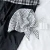 Bufanda Triángulo Estilo Ins Coreano y Japonés con Cinturón Superpuesto, Bufanda de Seda, Pañuelo para la Cabeza de Mujer, Bufanda Triángulo de Sarga, Bufanda para el Cuello para Combinar con Ropa