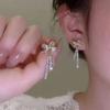 Pendientes de lazo combinables para mujer 2023, nuevos y modernos pendientes Super Flash de celebridades de Internet elegantes japoneses y coreanos, pendientes personalizados para mujer