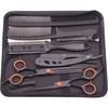 Tijeras de peluquería de tornillo de 6 pulgadas de alto, tijeras planas, tijeras de entresacar, alta calidad, negro, naranja, delgadas, herramientas de peluquería domésticas, corte de cabello