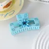 Estilo Coreano Estilo Ins Presilha de Cabelo Flor Quadrada Presilha de Garra Elegante Alta Classe Parte de Trás da Cabeça Coque Acessórios de Cabelo Presilha Tubarão