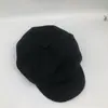 Boina Negra para Mujer Otoño e Invierno Estilo Coreano Estilo Japonés Gorra Octagonal Pequeña Moda Retro Británica Gorra de Artista Pintor de Moda