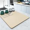 Tapete Drenante de Cozinha de Cor Sólida Transfronteiriço, Porta-Copos Doméstico Absorvente de Secagem Rápida, Tapete de Terra de Diatomáceas para Bancada de Bar e Máquina de Café