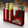 Estante de Almacenamiento de Vasos de Papel Transfronterizo al por Mayor Estante de Vasos de Acrílico Madera para Tienda de Té con Leche Divisor de Vasos Comercial