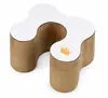Producto popular de comercio exterior: rascador de cartón corrugado para gatos tipo acordeón, cuenco mágico de cartón corrugado para rascar gatos, duradero y que no suelta pelusa, magnético fuerte, juguete plegable para gatos