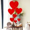 Decoración de Boda en Forma de Corazón para Fiesta Inserto de Amor Inserto Dorado Inserto Creativo Pastel de Cumpleaños Mesa de Postres Tanabata