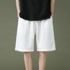 Shorts de cor sólida estilo masculino de Hong Kong na moda versátil estilo coreano estilo simples preto solto casual calças esportivas