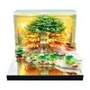 Escultura de Papel de Casa del Árbol con Flores Creativas de Gran Venta Modelo de Bloc de Notas 3D Decoración de Souvenir Corporativo de Alto Valor