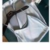 Vestido de Satén de Hangzhou para Mujer, Camisón Sexy de Tirantes de Triacetato Imitación, Estilo Femenino, Falda Larga que se Puede Usar Afuera