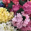 5 Hortênsias Artificiais de Filme, Cachos de Hortênsias Realistas ao Toque, Flores de Seda para Decoração de Salão de Banquetes de Casamento, Adereços de Fotografia, Arranjos de Flores Artificiais