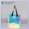 Saco de laser de PVC personalizado colorido Cyber Celebrity Plastic Transparent Jelly Bag TPU Gift Tote Bag logotipo impresso personalizado