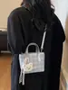 Bolsas de Moda Transfronterizas 2025 Otoño Nuevo Estilo Bolso Cubo Contraste Retro Bolso de Hombro para Salir Bolso Cruzado para Mujer