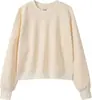 Sudadera Pulóver Corta de Cuello Redondo Estilo Europeo y Americano de 350g, Sudadera Holgada de Otoño para Mujer, Chaqueta Adelgazante con Texto Impreso