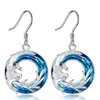 Pendientes Creativos Nuevos de Venta Caliente Transfronterizos Europeos y Americanos, Collar de Cristal de Colores Pavo Real Fénix, Joyería para Orejas de Estilo Étnico