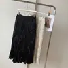 2026 Verão Estilo Coreano Fashionável Design Simples Versátil Solto Diário Cintura Elástica Plissado Saia Midi