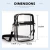Bolso Bandolera Transparente de PVC Ultra Ligero Impermeable para Deporte Bolsa Transparente para Teléfono Móvil Bolsa de Almacenamiento de Plástico Bolsa de Cosméticos