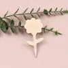 Madera Forma de T Jardín Logo Planta Suculenta en Blanco Manuscrito Geométrico Etiqueta Señal Inserto Artesanal