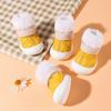 Zapatos para cachorro de otoño e invierno cálidos zapatos de algodón grueso antideslizantes resistentes al desgaste para pies de perro un par de 4 zapatos para mascotas