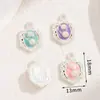 Pintura a Óleo Retrô Francesa Monet Rosa, Azul e Roxo Três Cores Pingente Pingente de Prata Estilo Antigo Liga Metálica Acessórios DIY
