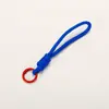 Llavero de Cuerda de Poliéster Tejida a Mano Colorida Colgante Pequeño Accesorios para Joyería DIY Cuerda Anti-Pérdida Cadena para Teléfono Móvil Correa