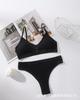 Ropa Interior Estilo Francés para Mujer Push-up Talla Grande Sujetador Hilo Deportivo Yoga Tirantes Hermoso Chaleco Sexy Calzoncillos Traje
